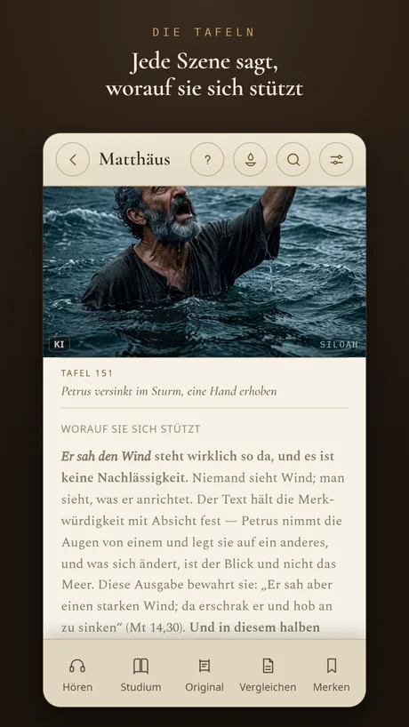 Jede Szene sagt, worauf sie sich stützt.