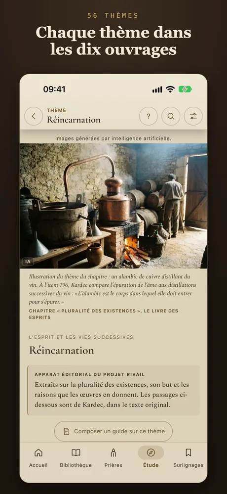 56 thèmes : ce que disent les dix œuvres.