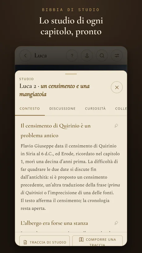 Lo studio di ogni capitolo, pronto.